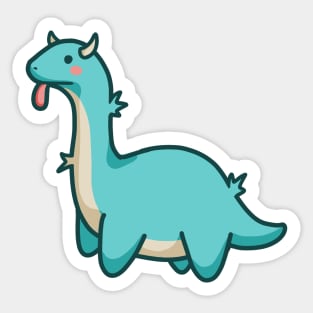 Cute dino, Wild Long Neck, Dinosaurus. Sticker